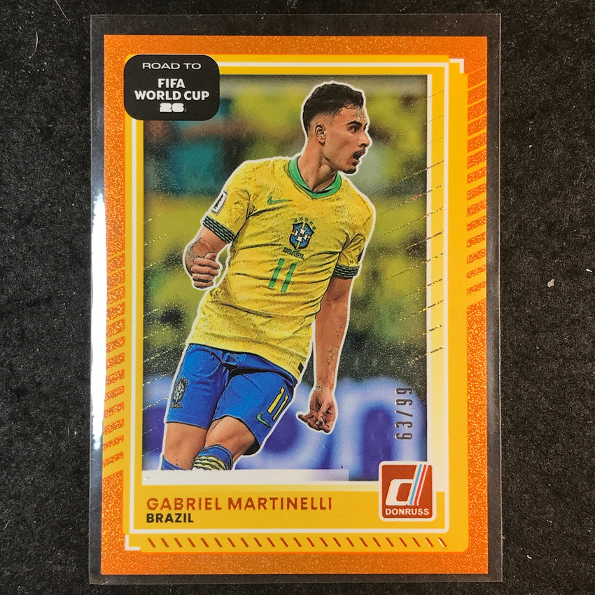 2025-26 Donruss Road to FIFA World Cup GABRIEL MARTINELLI Base Orange 63/99 #184