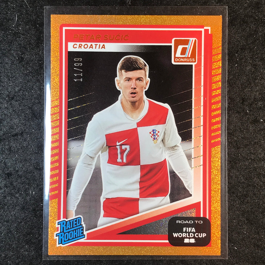 2025-26 Donruss Road to World Cup PETAR SUCIC Rated Rookie Base Orange 11/99