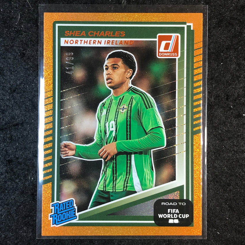 2025-26 Donruss Road to World Cup SHEA CHARLES Rated Rookie Orange 41/99 #222