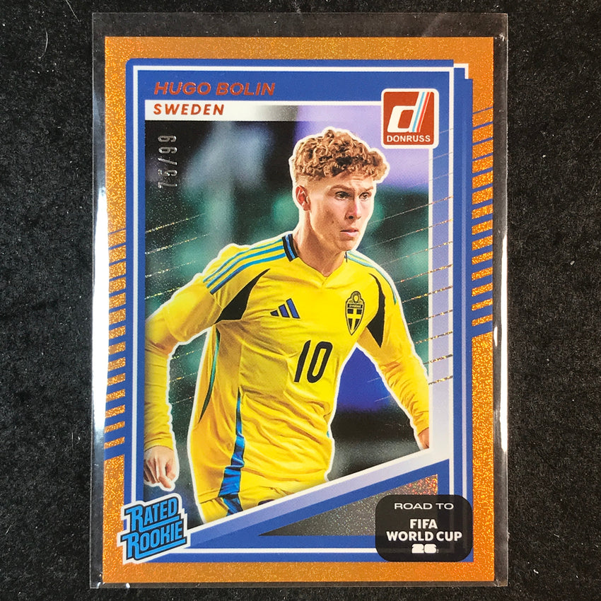 2025-26 Donruss Road to World Cup HUGO BOLIN Rated Rookie Base Orange 75/99 #243