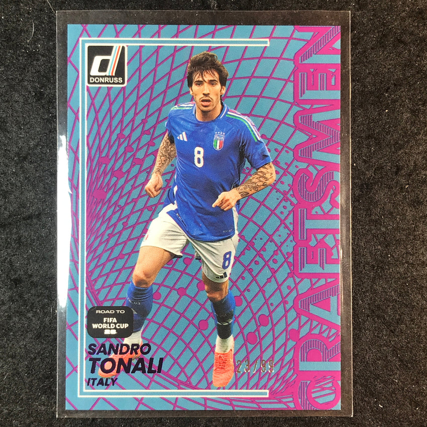 2025-26 Donruss Road to FIFA World Cup SANDRO TONALI Craftsmen Purple 23/99 #11