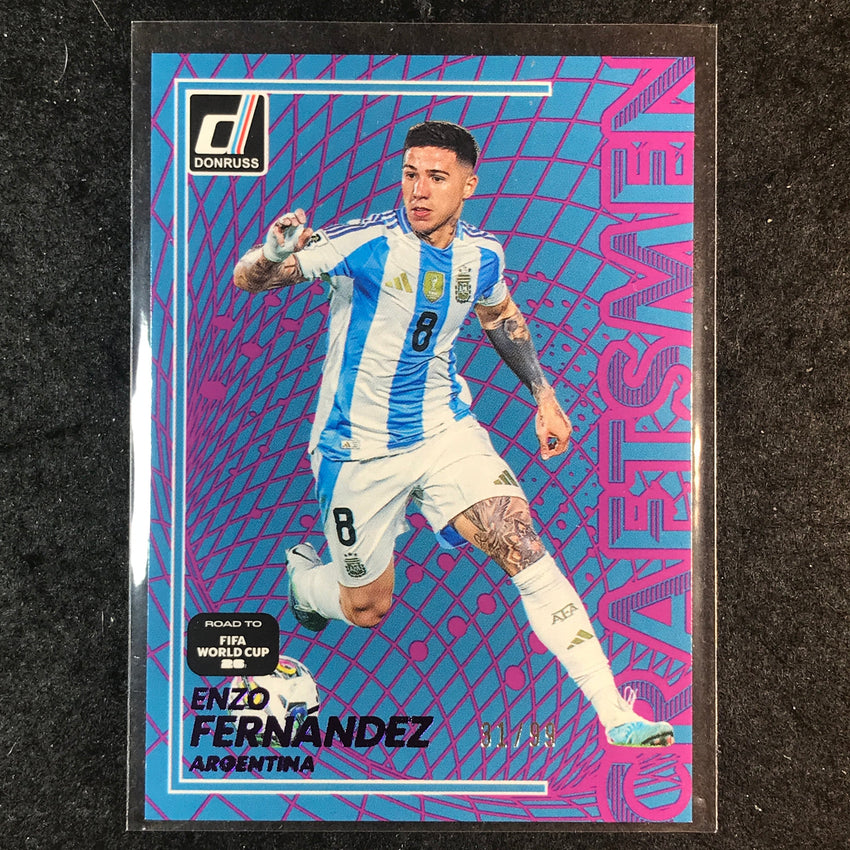 2025-26 Donruss Road to FIFA World Cup ENZO FERNANDEZ Craftsmen Purple 31/99 #16