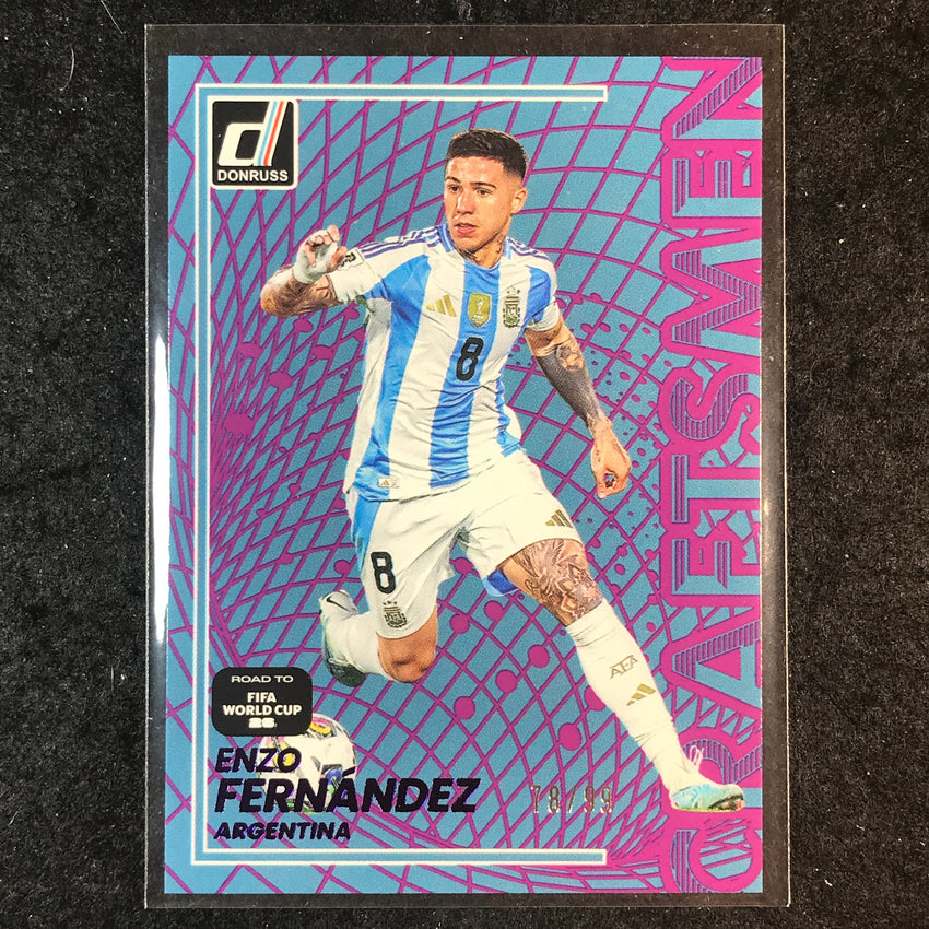 2025-26 Donruss Road to FIFA World Cup ENZO FERNANDEZ Craftsmen Purple 78/99 #16