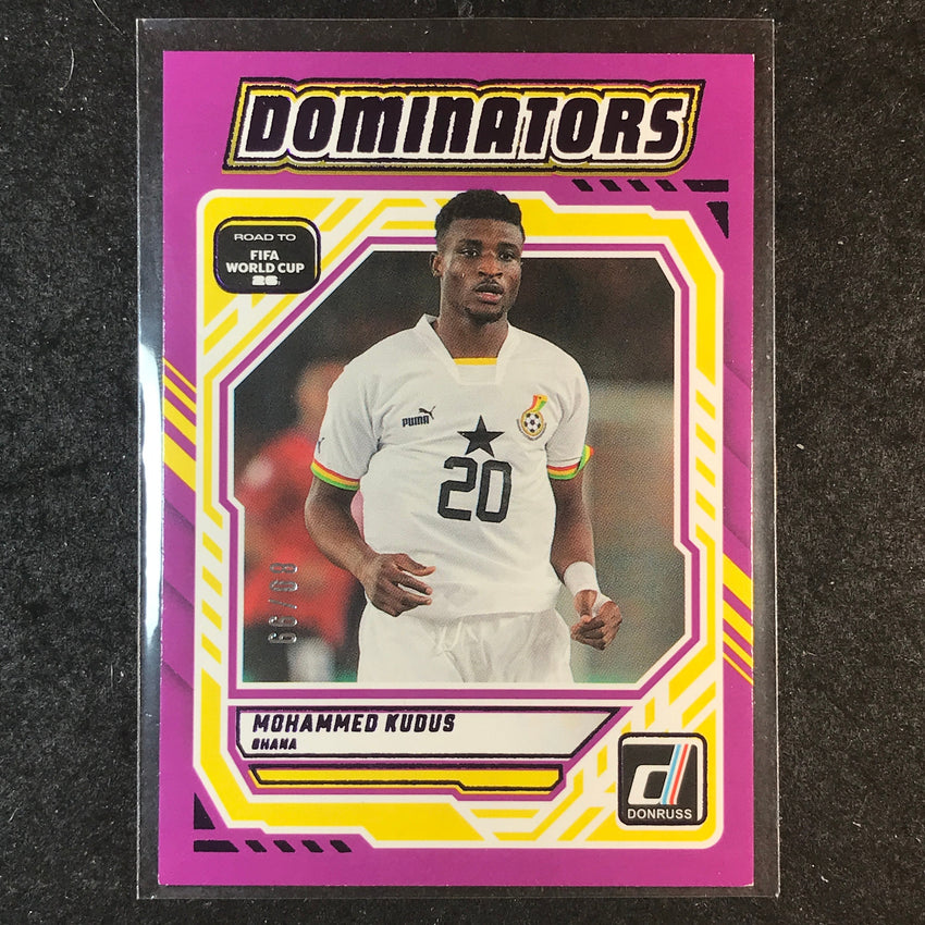 2025-26 Donruss Road to FIFA World Cup MOHAMMED KUDUS Dominators Purple 80/99 #8