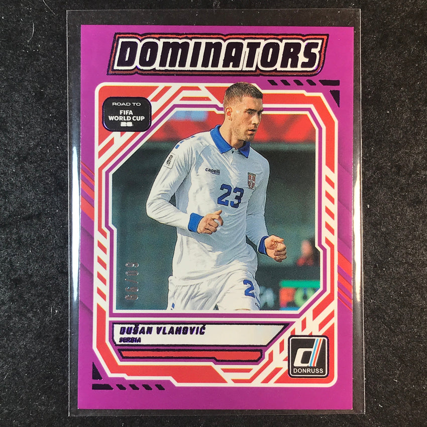 2025-26 Donruss Road to World Cup DUSAN VLAHOVIC Dominators Purple 60/99 #20