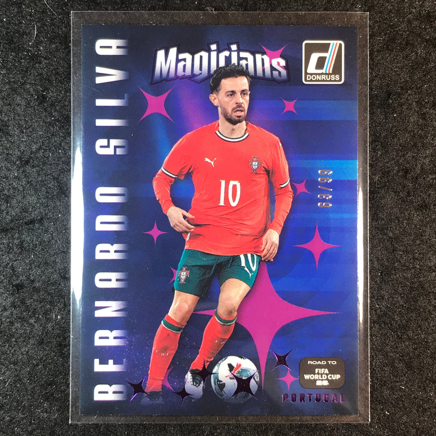 2025-26 Donruss Road to FIFA World Cup BERNARDO SILVA Magicians Purple 63/99 #3