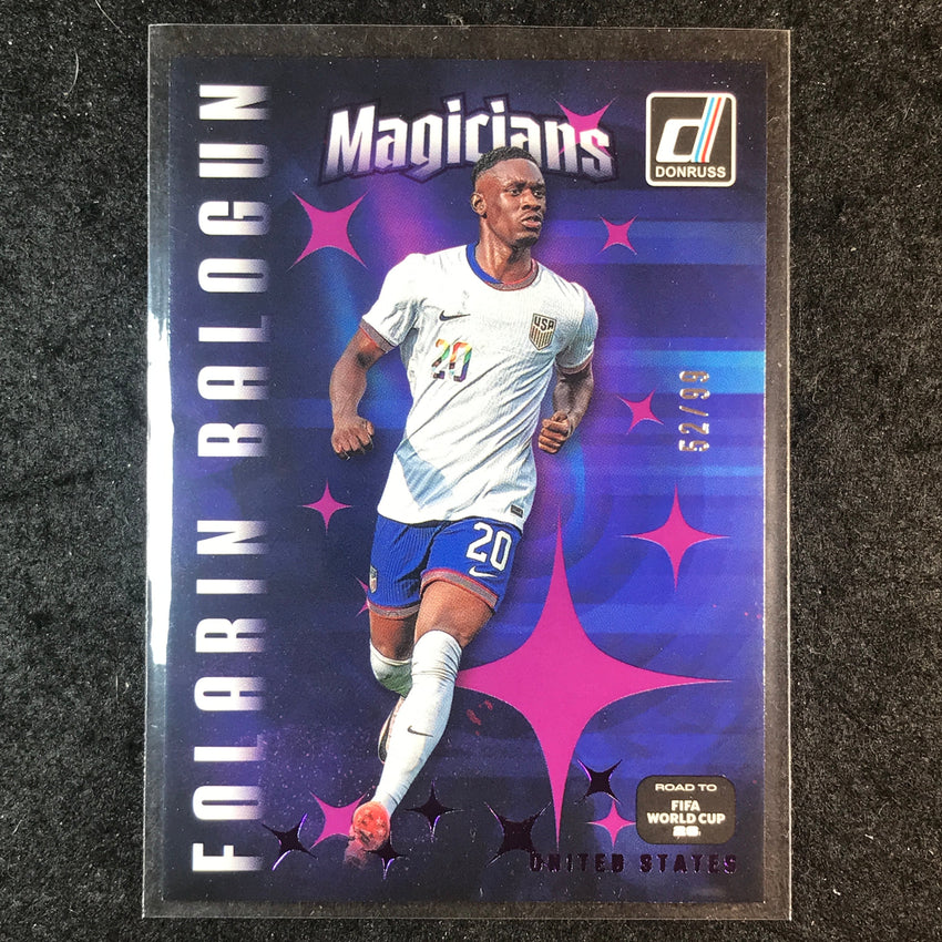 2025-26 Donruss Road to FIFA World Cup FOLARIN BALOGUN Magicians Purple 52/99 #9
