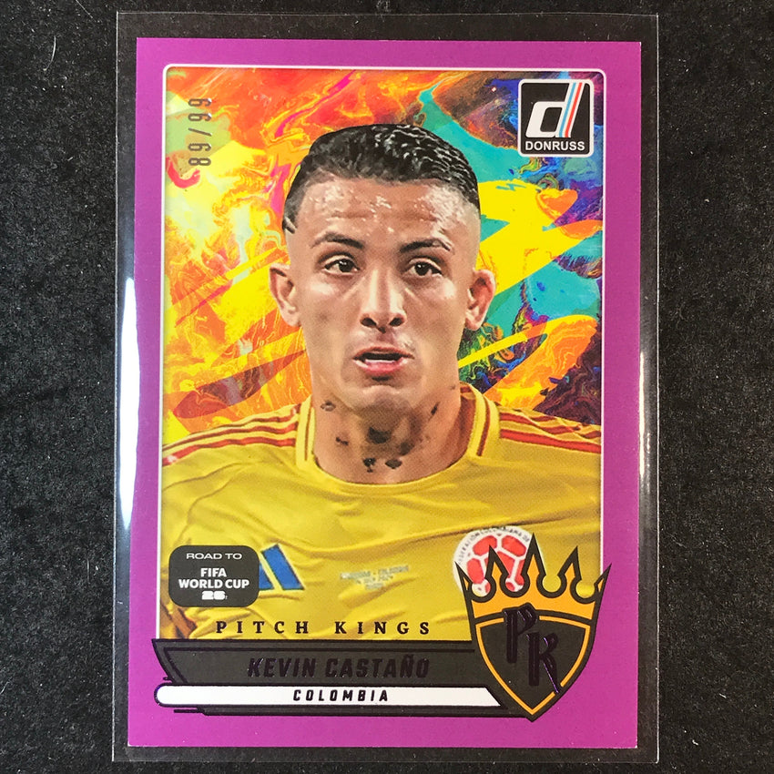 2025-26 Donruss Road to FIFA World Cup KEVIN CASTANO Pitch Kings Purple 89/99 #8