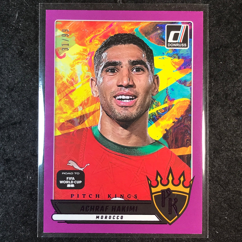 2025-26 Donruss Road to World Cup ACHRAF HAKIMI Pitch Kings Purple 31/99 #16
