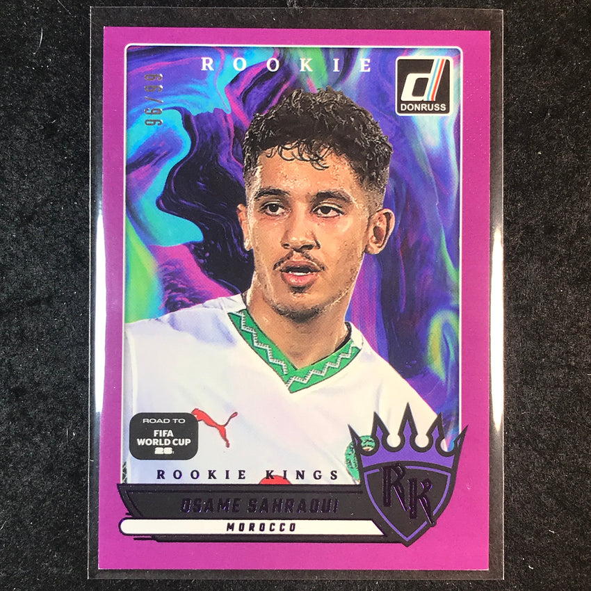 2025-26 Donruss Road to World Cup OSAME SAHRAOUI Rookie Kings Purple 96/99 #3