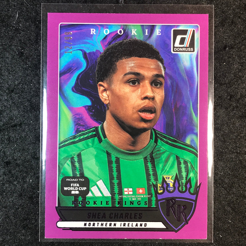 2025-26 Donruss Road to FIFA World Cup SHEA CHARLES Rookie Kings Purple 12/99 #4