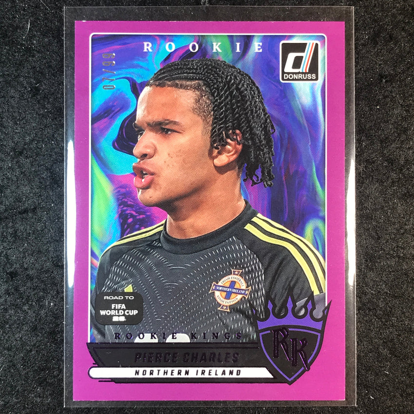 2025-26 Donruss Road to World Cup PIERCE CHARLES Rookie Kings Purple 7/99 #18