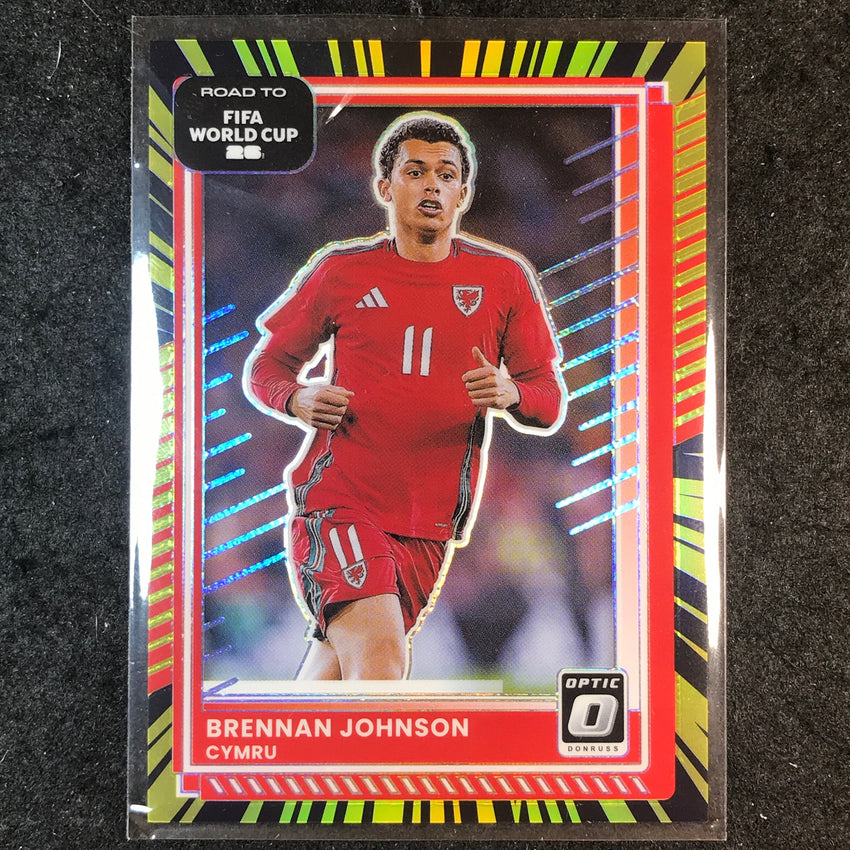 2025-26 Donruss Road to World Cup BRENNAN JOHNSON Optic Electricity 15/75 #1