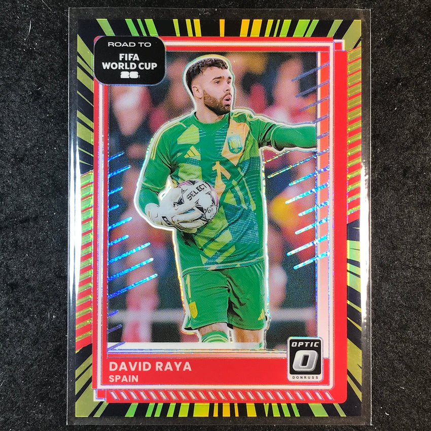 2025-26 Donruss Road to FIFA World Cup DAVID RAYA Optic Electricity 38/75 #8