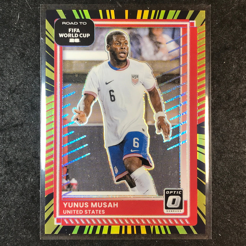 2025-26 Donruss Road to FIFA World Cup YUNUS MUSAH Optic Electricity 22/75 #20