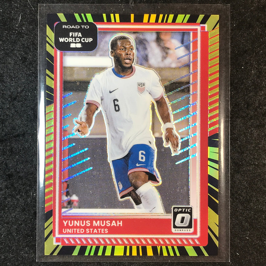 2025-26 Donruss Road to FIFA World Cup YUNUS MUSAH Optic Electricity 39/75 #20