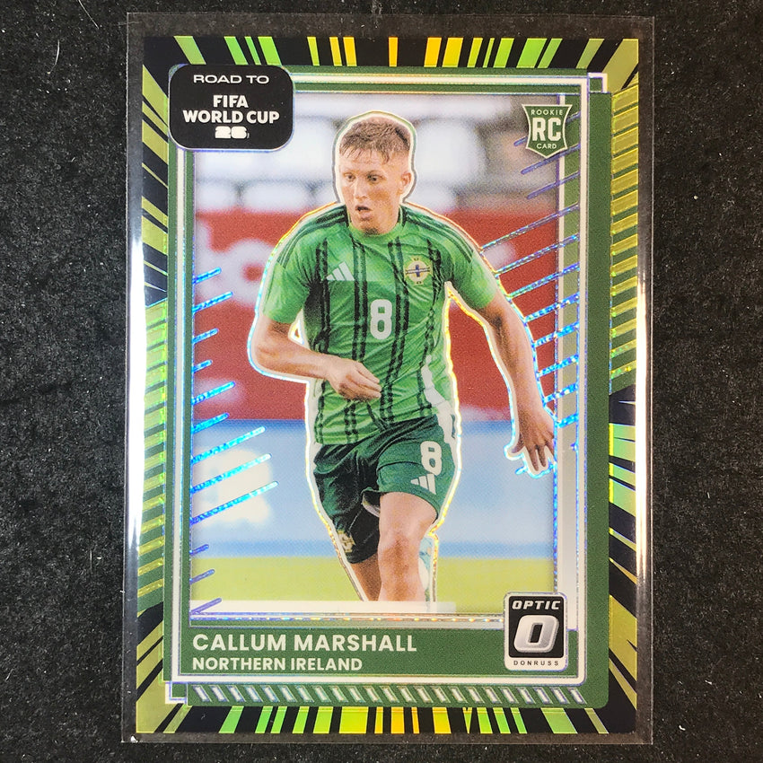 2025-26 Donruss Road to World Cup CALLUM MARSHALL Rookie Optic Electricity 34/75