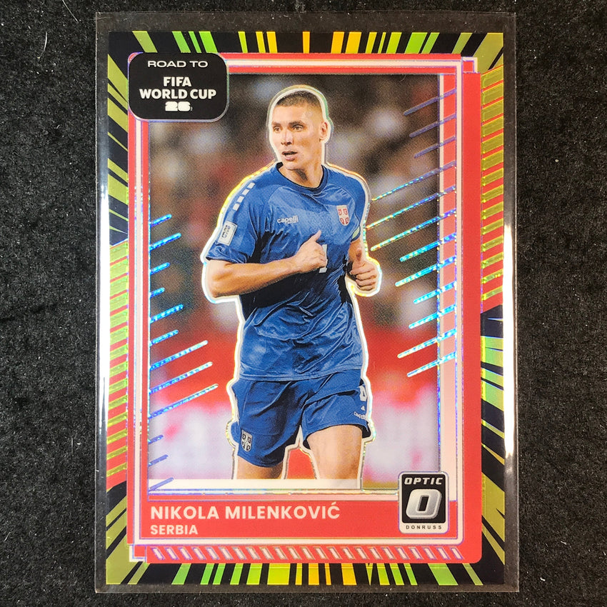 2025-26 Donruss Road to World Cup NIKOLA MILENKOVIC Optic Electricity 5/75 #56