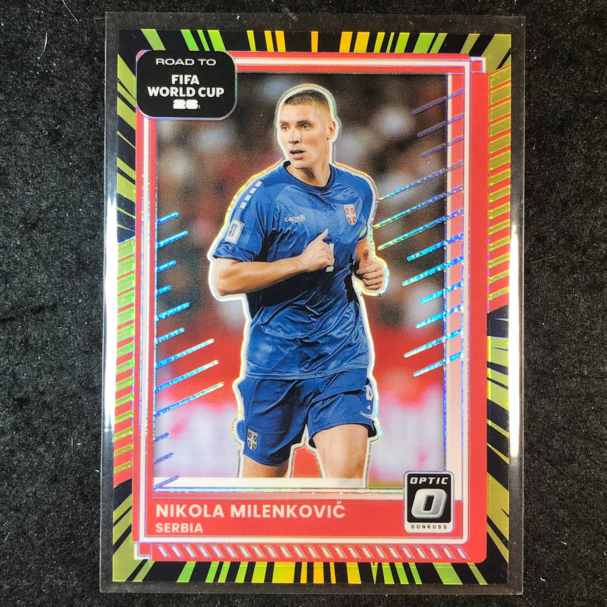 2025-26 Donruss Road to World Cup NIKOLA MILENKOVIC Optic Electricity 74/75 #56