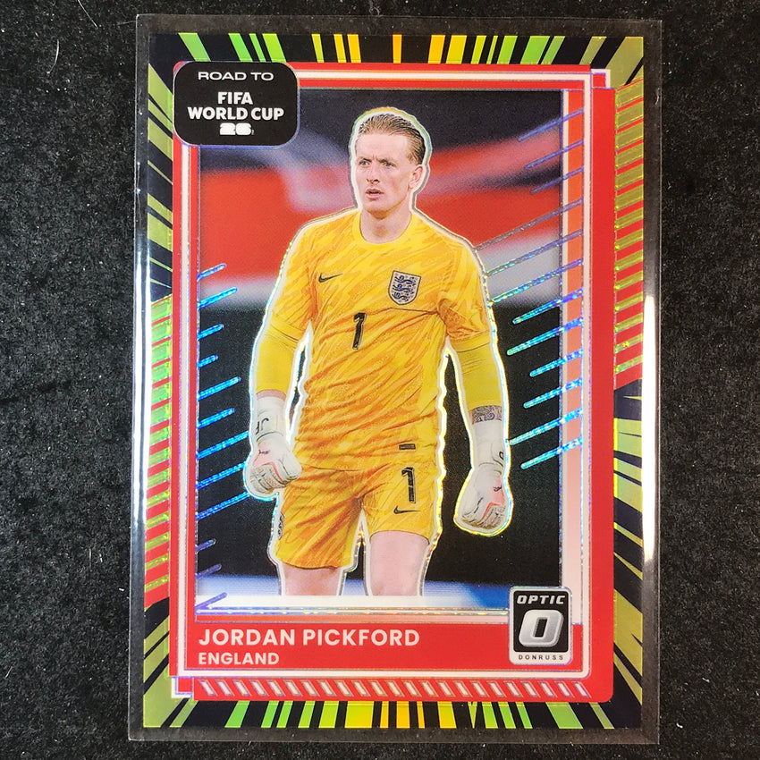 2025-26 Donruss Road to World Cup JORDAN PICKFORD Optic Electricity 23/75 #64