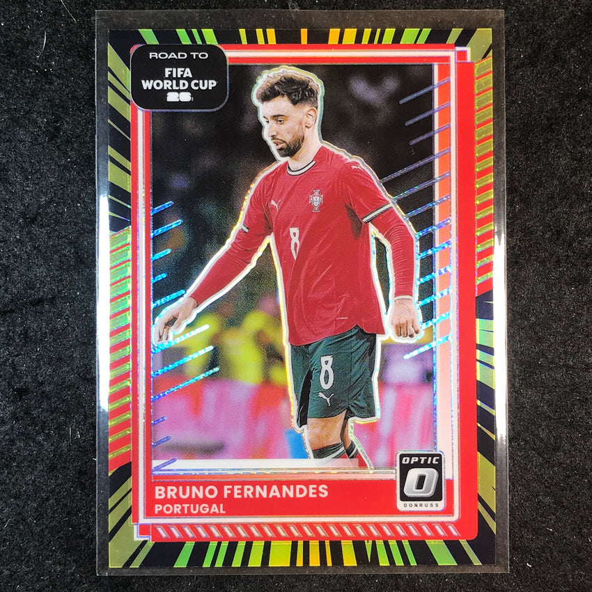 2025-26 Donruss Road to World Cup BRUNO FERNANDES Optic Electricity 29/75 #90