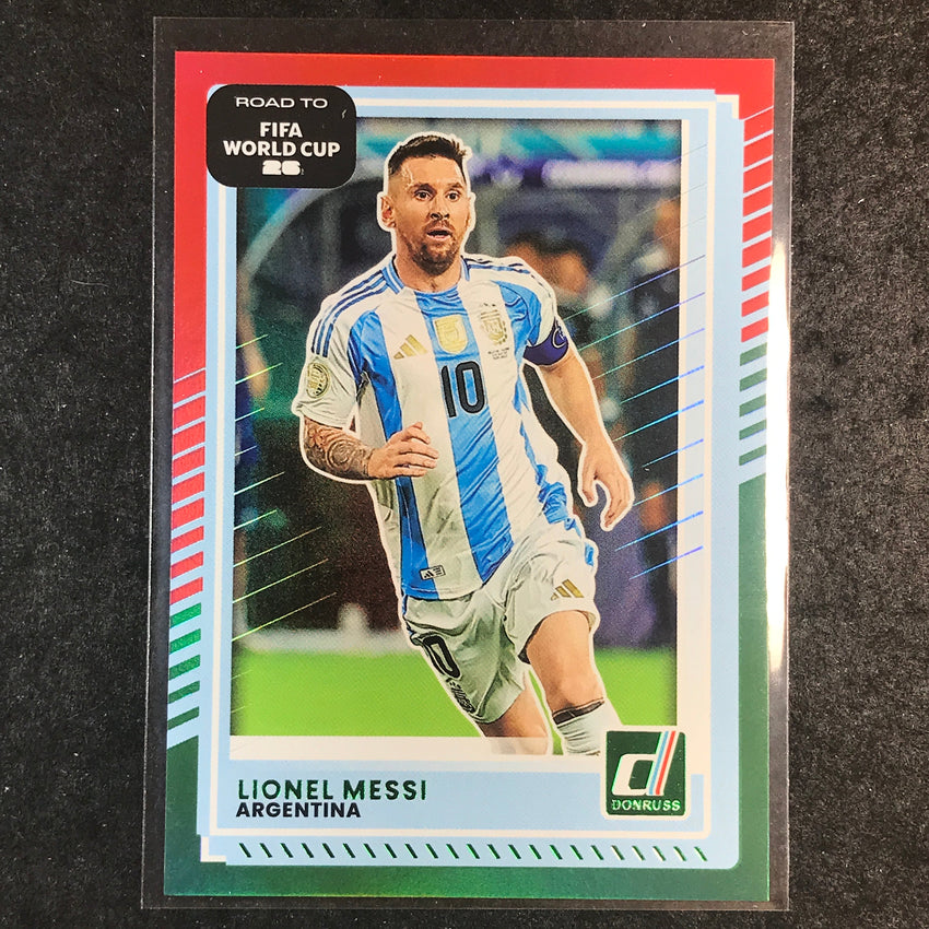 2025-26 Donruss Road to FIFA World Cup LIONEL MESSI Base Red and Green #154
