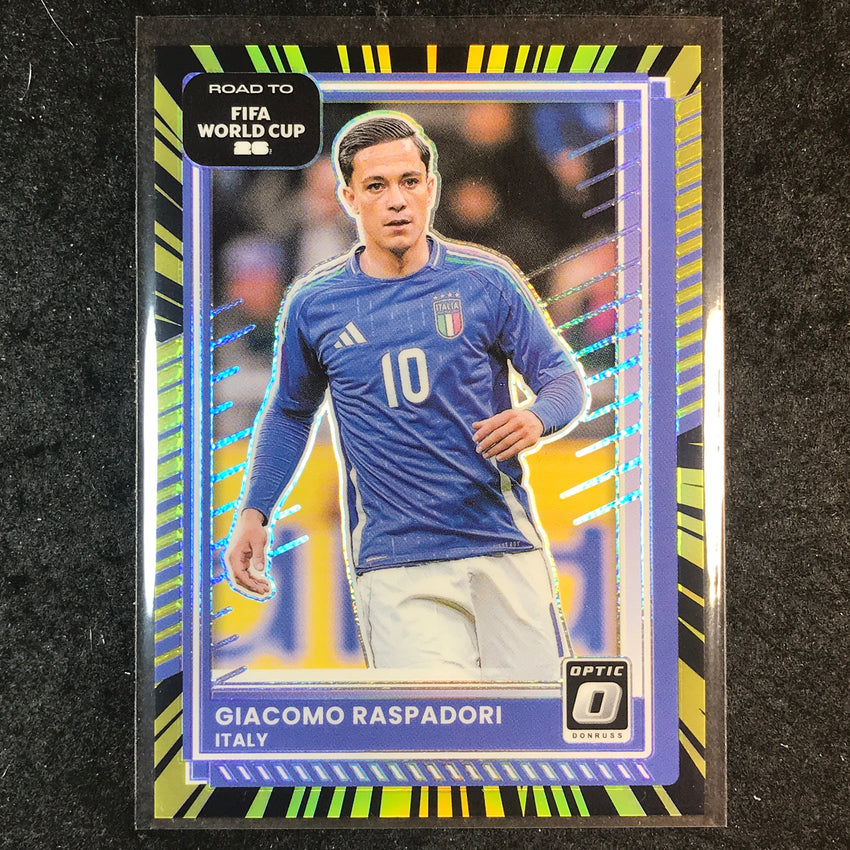 2025-26 Donruss Road to World Cup GIACOMO RASPADORI Optic Electricity 19/75 #118