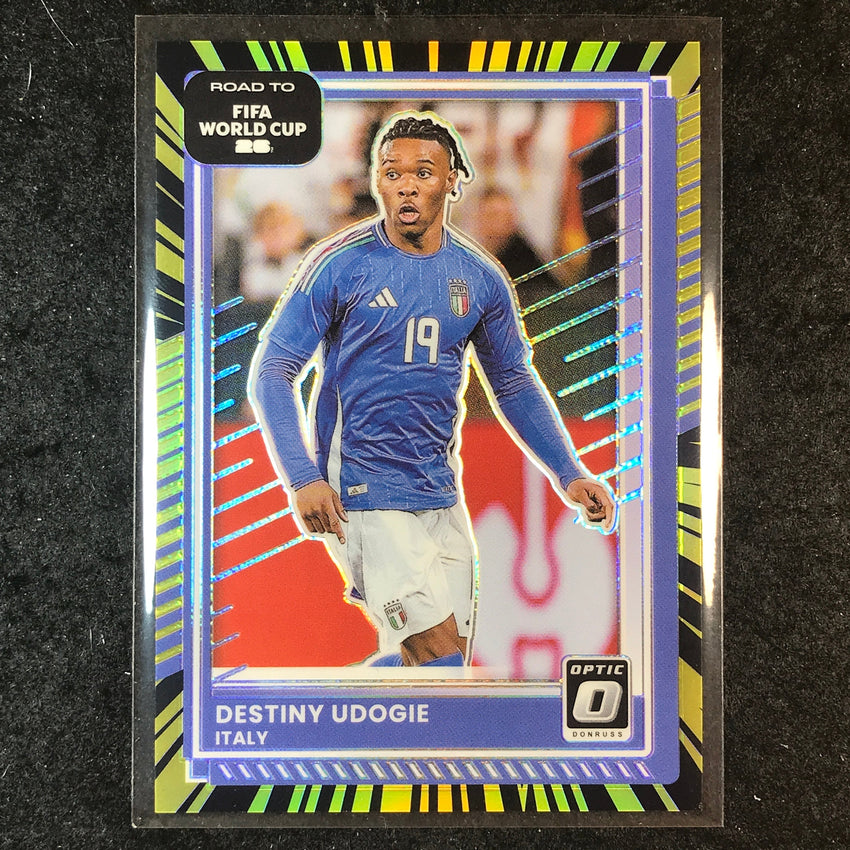 2025-26 Donruss Road to World Cup DESTINY UDOGIE Optic Electricity 58/75 #121