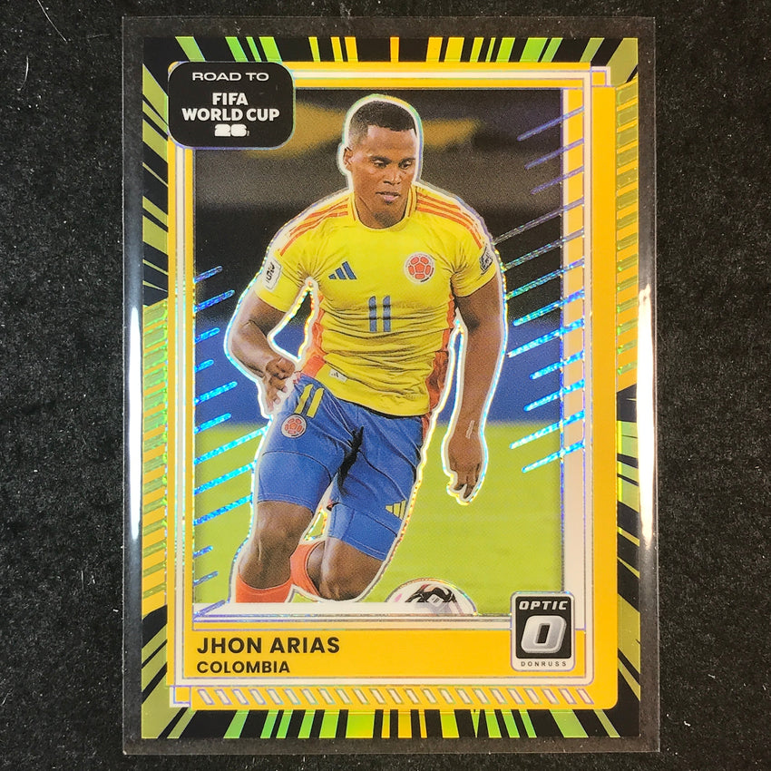 2025-26 Donruss Road to FIFA World Cup JOHN ARIAS Optic Electricity 6/75 #124