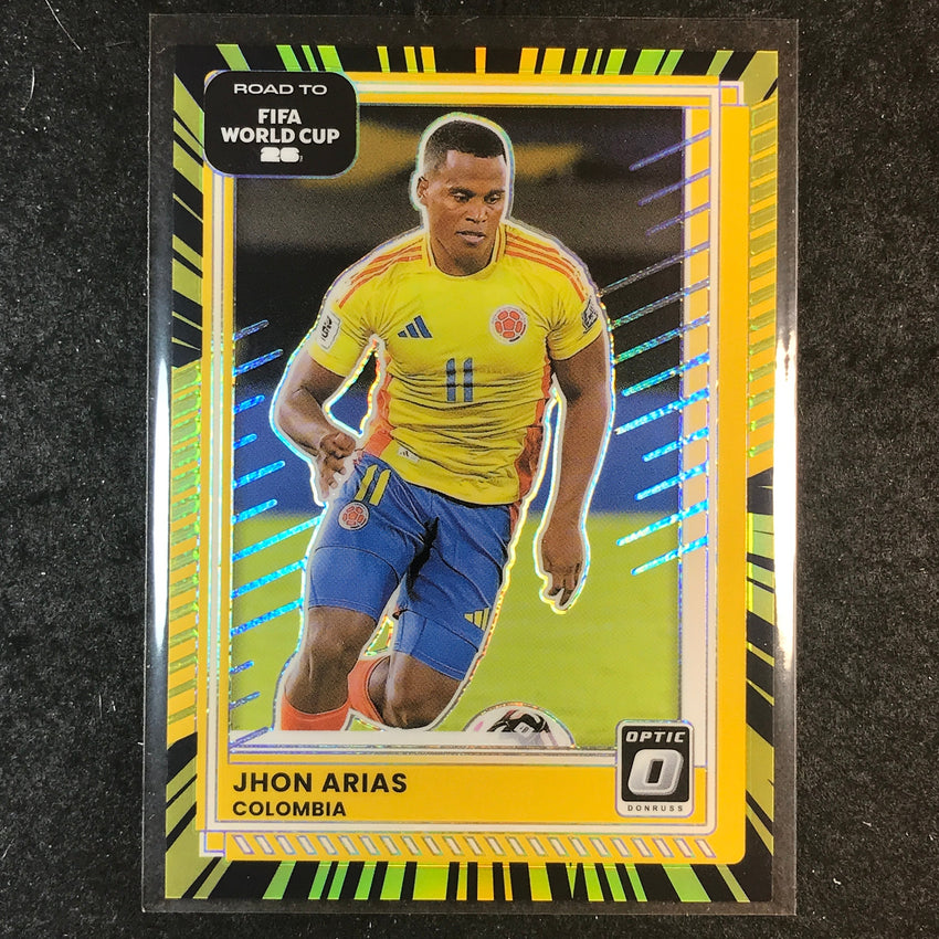 2025-26 Donruss Road to FIFA World Cup JHON ARIAS Optic Electricity 61/75 #124
