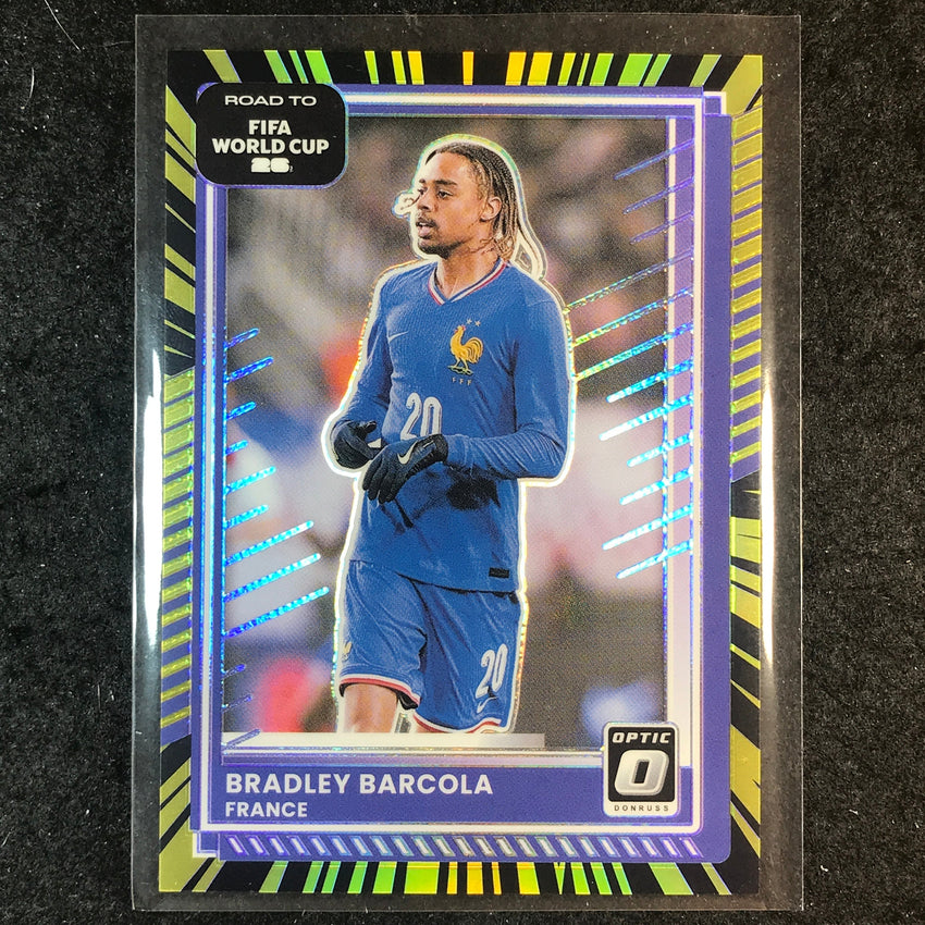 2025-26 Donruss Road to World Cup BRADLEY BARCOLA Optic Electricity 12/75 #135