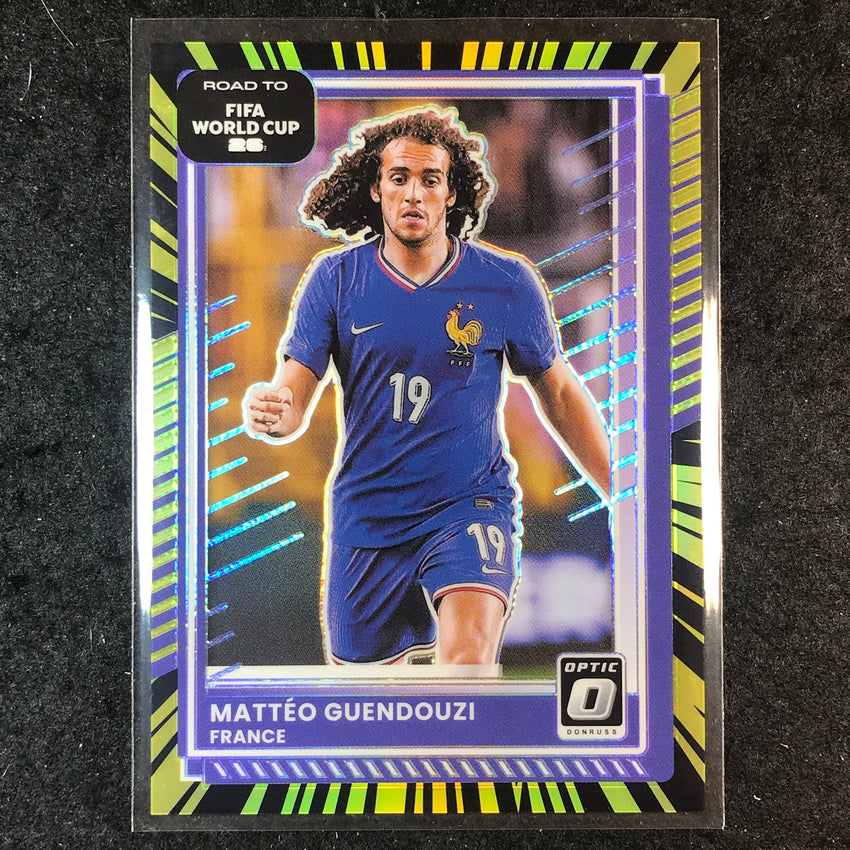 2025-26 Donruss Road to World Cup MATTEO GUENDOUZI Optic Electricity 69/75 #144