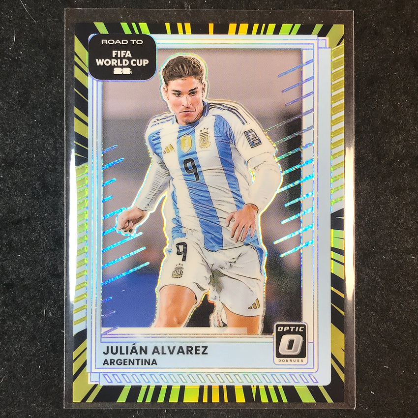 2025-26 Donruss Road to World Cup JULIAN ALVAREZ Optic Electricity 26/75 #157