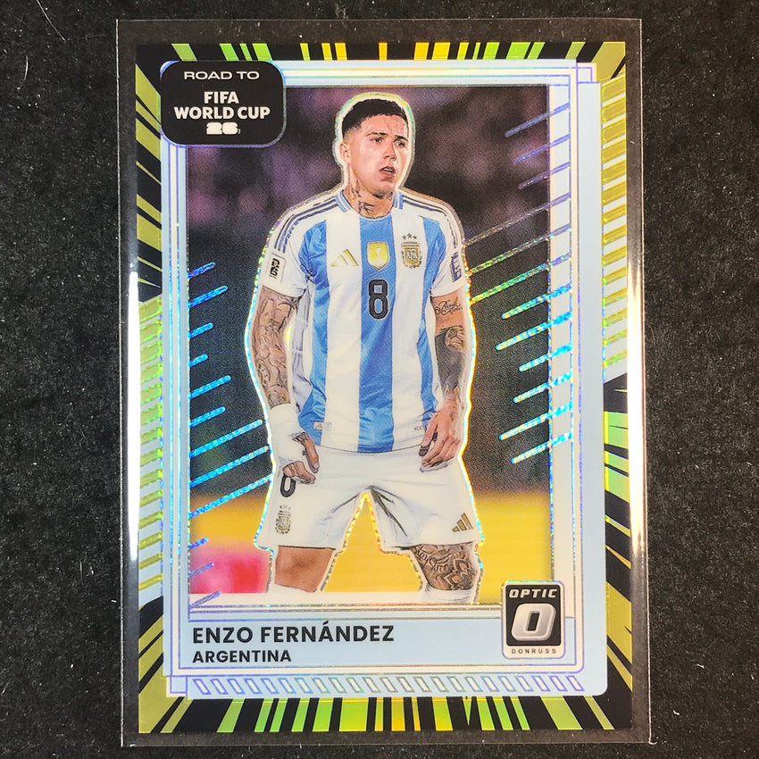 2025-26 Donruss Road to World Cup ENZO FERNANDEZ Optic Electricity 49/75 #158