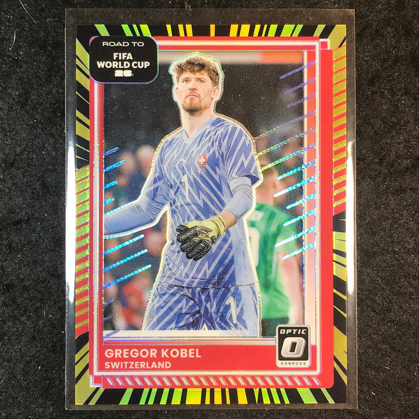 2025-26 Donruss Road to FIFA World Cup GREGOR KOBEL Optic Electricity 24/75 #175