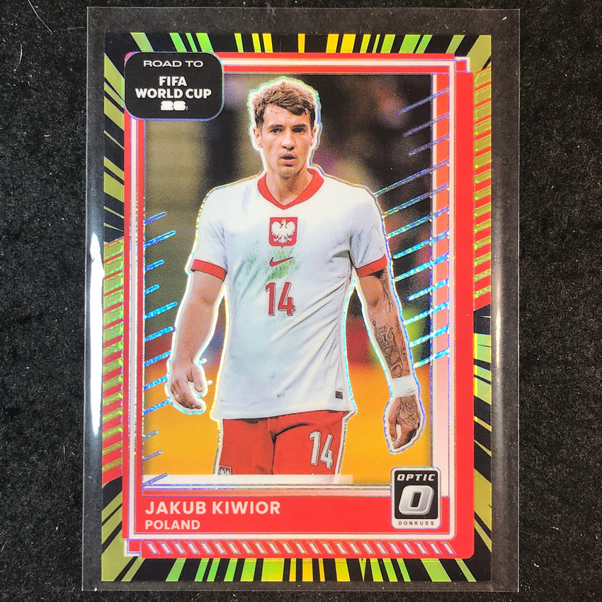2025-26 Donruss Road to FIFA World Cup JAKUB KIWIOR Optic Electricity 23/75 #196