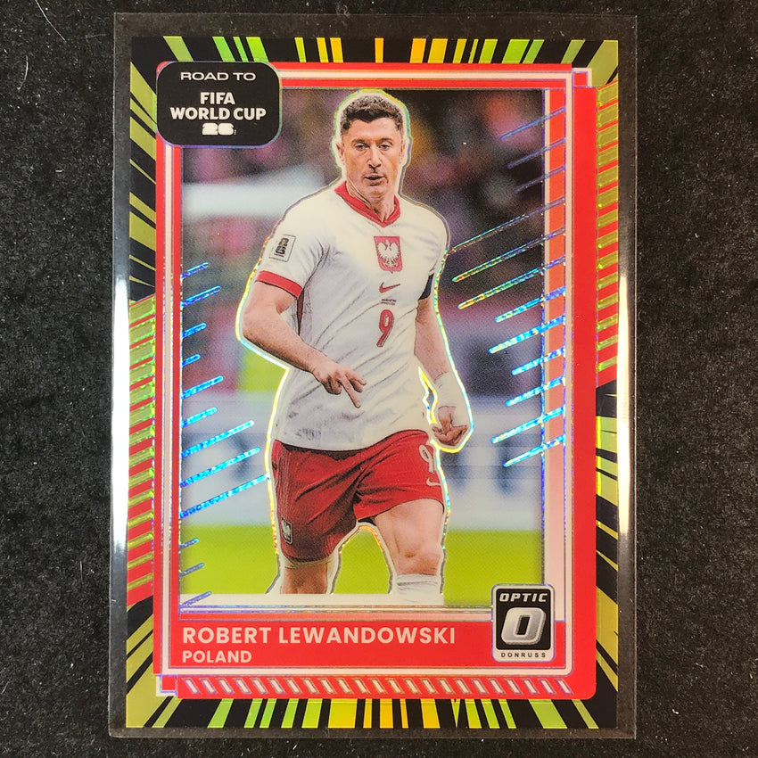 2025-26 Donruss Road to World Cup ROBERT LEWANDOWSKI Optic Electricity 25/75