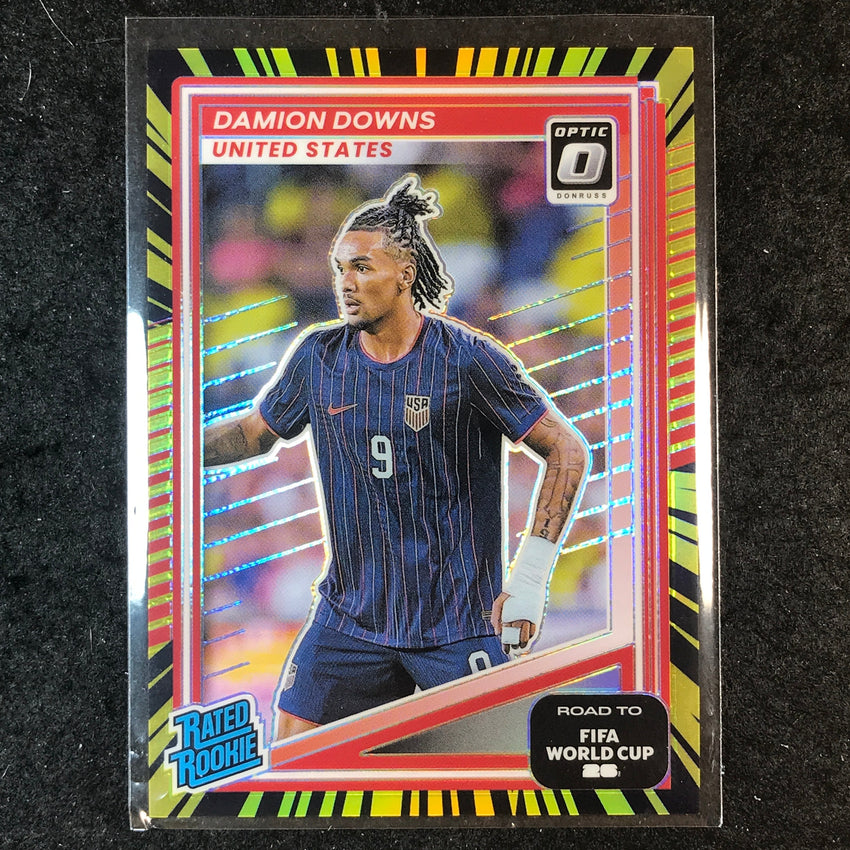2025-26 Donruss Road to World Cup DAMION DOWNS Rookie Optic Electricity 9/75