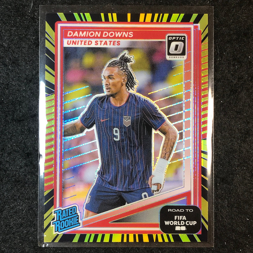 2025-26 Donruss Road to World Cup DAMION DOWNS Rookie Optic Electricity 53/75