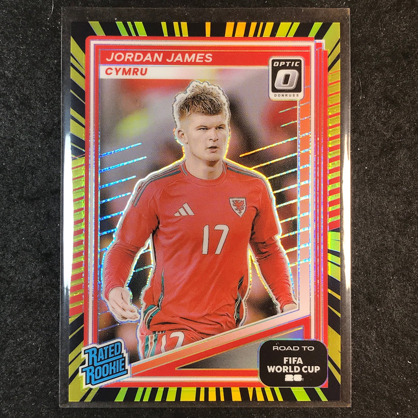 2025-26 Donruss Road to World Cup JORDAN JAMES Rookie Optic Electricity 60/75
