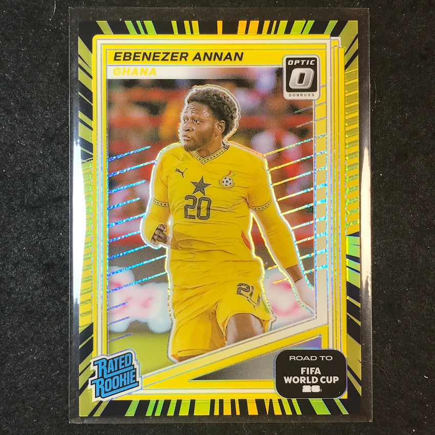 2025-26 Donruss Road to World Cup EBENEZER ANNAN Rookie Optic Electricity 9/75