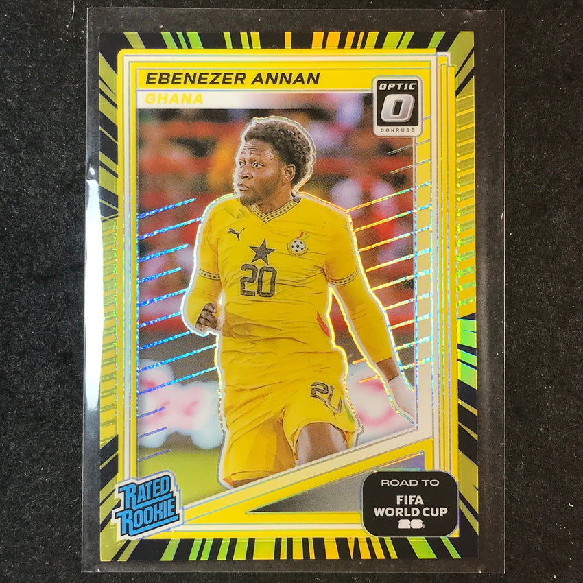 2025-26 Donruss Road to World Cup EBENEZER ANNAN Rookie Optic Electricity 15/75