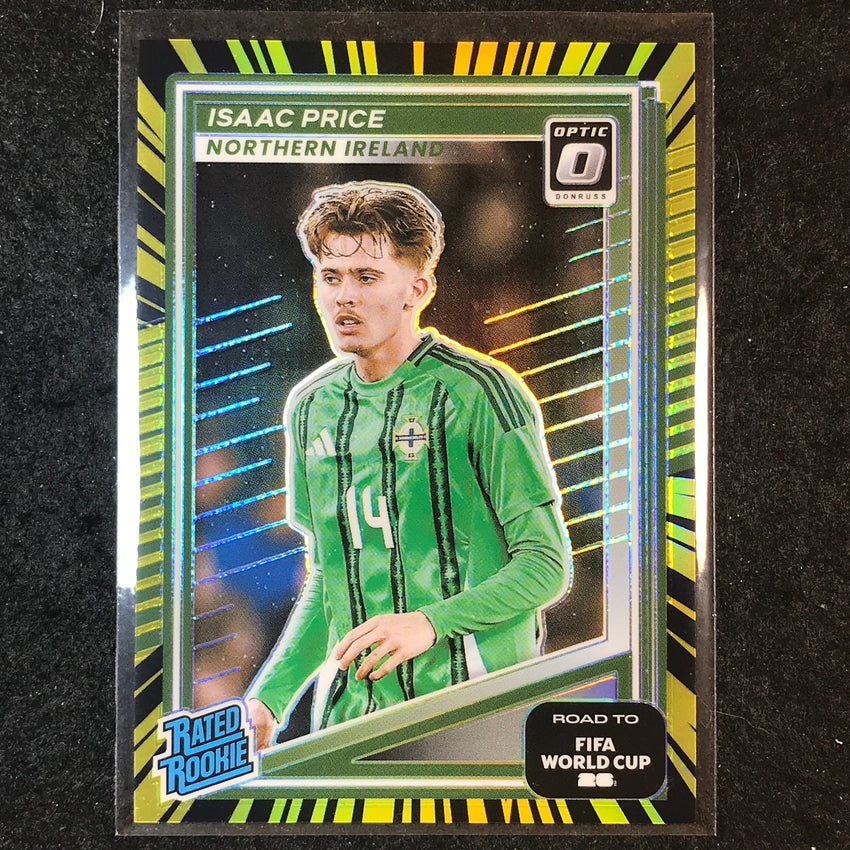 2025-26 Donruss Road to World Cup ISAAC PRICE Rookie Optic Electricity 74/75