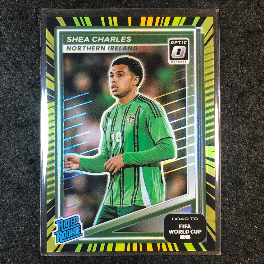 2025-26 Donruss Road to World Cup SHEA CHARLES Rookie Optic Electricity 73/75