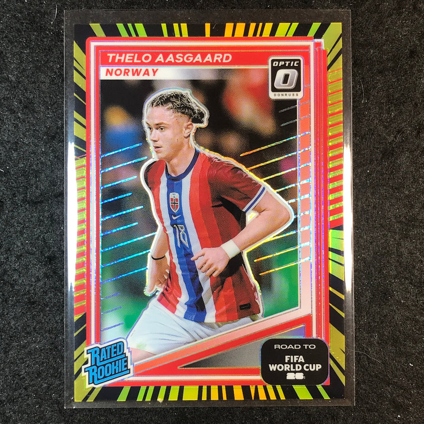 2025-26 Donruss Road to World Cup THELO AASGAARD Rookie Optic Electricity 50/75