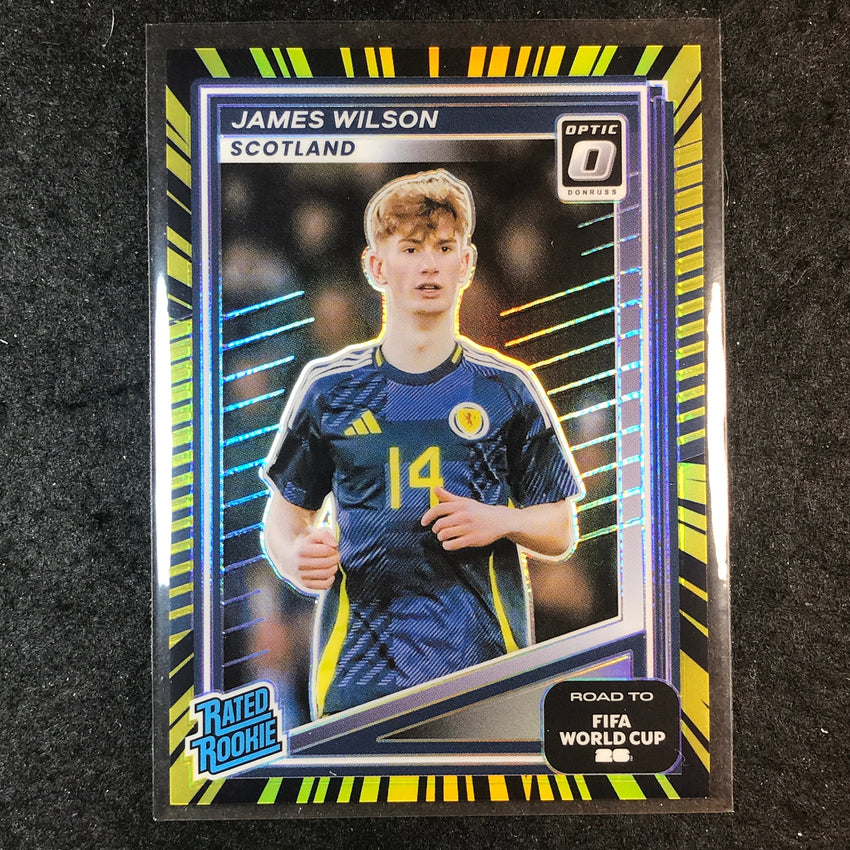 2025-26 Donruss Road to World Cup JAMES WILSON Rookie Optic Electricity 1/75