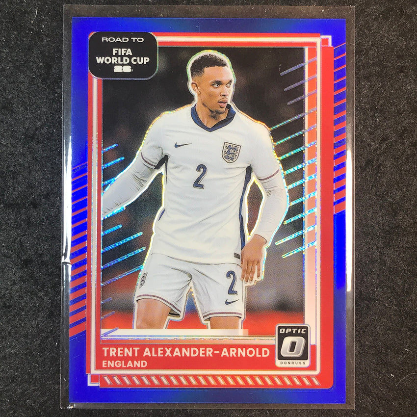 2025-26 Donruss Road to World Cup TRENT ALEXANDER-ARNOLD Optic Blue 28/75 #71