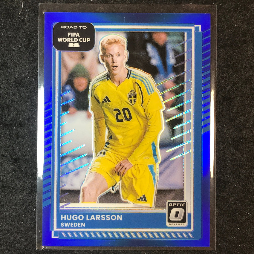 2025-26 Donruss Road to FIFA World Cup HUGO LARSSON Optic Blue 13/75 #80