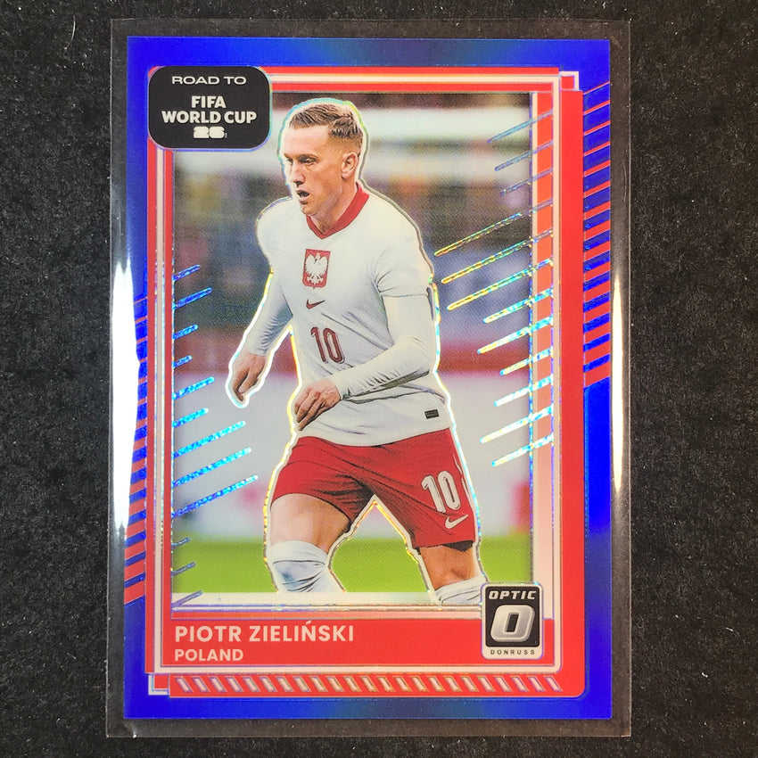 2025-26 Donruss Road to FIFA World Cup PIOTR ZIELINSKI Optic Blue 10/75 #195