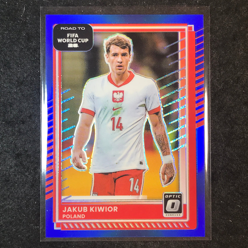 2025-26 Donruss Road to FIFA World Cup JAKUB KIWIOR Optic Blue 30/75 #196
